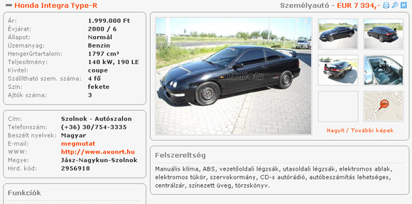 Forrás: www.hasznaltauto.hu Forrás: www.hasznaltauto.hu